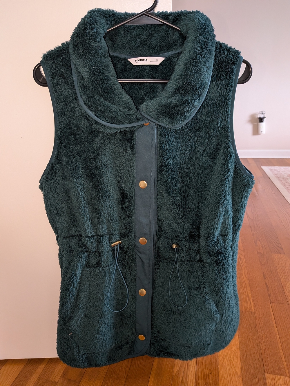 Sonoma Plush Teddy Fleece Jacket in Teal Green